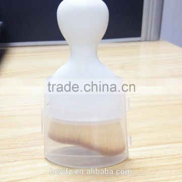 New Arrival 2016 Hot Sell Professional White Crescent Foundation Brush With Lid