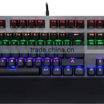 Professional RGB Backlit Keyboard LED Gaming Keyboard USB Wried Waterproof Backlight Keyboard with Floating Keys