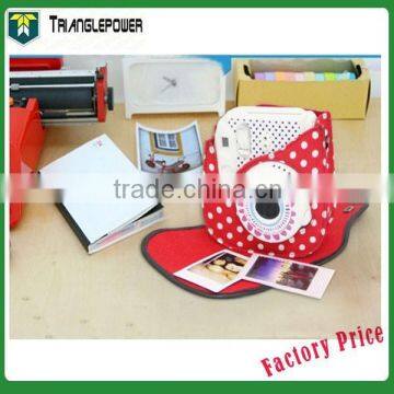 Red white dot Camera Bag, Fujifilm Instax Camera Mini8 Cloth Bag, Ploaroid Mini8