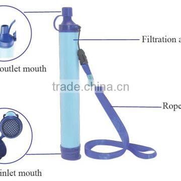 2015 hot sale Updated personal water filter straw 1500L outdoor water filter