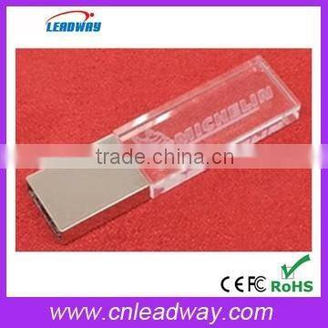 3d logo crystal usb China factory price usb flash drives 1gb 2gb 4gb 8gb 16gb 32gb