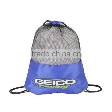 Customized wholesale nylon mesh drawstring bag wholesale cotton fabric drawstring bag