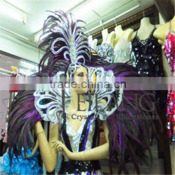 Samba Parade Carnival Rio Feather Headdress Costume Set