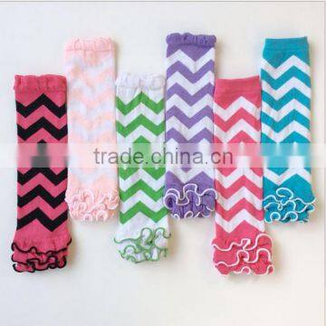 JPANT150423 White Chevron Baby Toddler Arm Leg Warmers Boys Girls Children Socks Legging