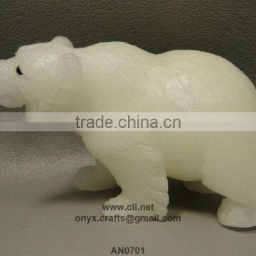 Onyx Pola Bear Figurine