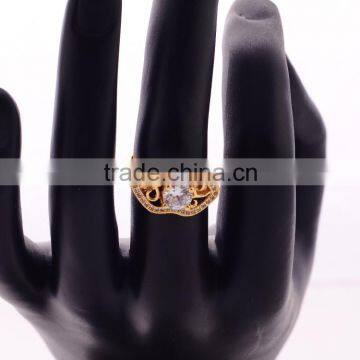 >>>2016 YIWU T&J Women Fashion Korean Style Rings Gold Plated Mouth Rhinestone Crystal Rings for Lady/