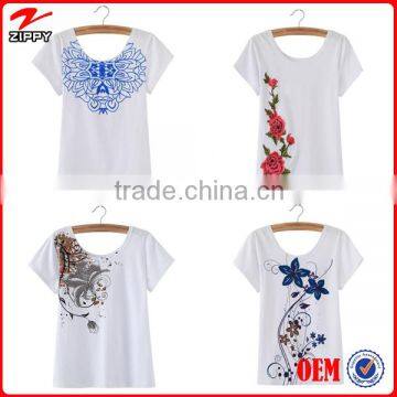 Water printing t-shirts Wholesale lady t-shirt for lady tshirt Chinese tshirts supplier on Alibaba