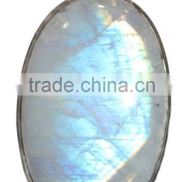 Moonstone Large Oval 925 Sterling Silver Pendant