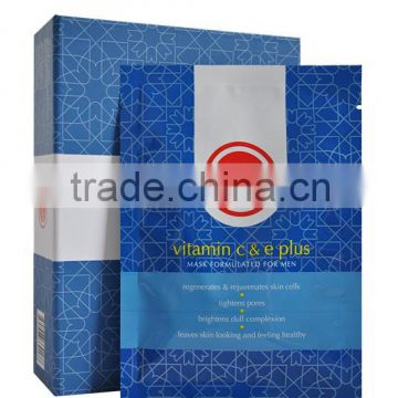 Vitamin C & e plus rejuvenating whitening facial mask for men