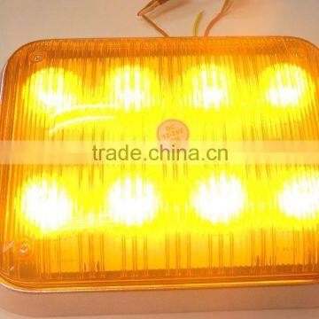 LED Ambulance Emergency Strobe Light/LED Security Emergency Flash Strobe light(SR-AE-065H-24W-Amber)W Chrome Frame & Rubber Base