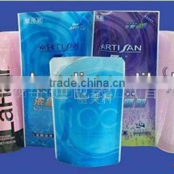 plastic spout shampoo bag