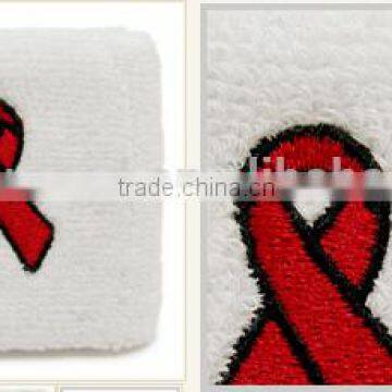 Custom Logo 100% Cotton Embroidery Wristband