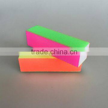 Custom 4 way sponge block neon nail polish buffer beauty 4 sides buffer block nail shining file buffer factory