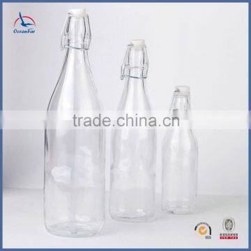 Beautiful Design Fruit Juice Glass Bottle Transaparent Glass Bottle Water