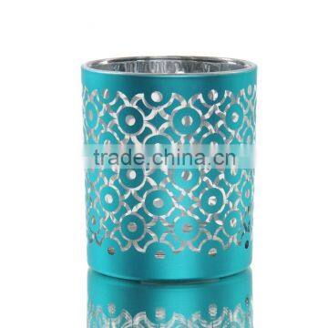 Decorative Design Electroplate Glass Tealight Candle Holder