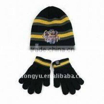 boys knit hat and glove set