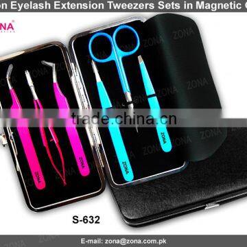 Japanese Stainless Steel Eyelash Extension Tweezers , Extra Precision Working Points Tweezers , Extra Better Finished Tweezers