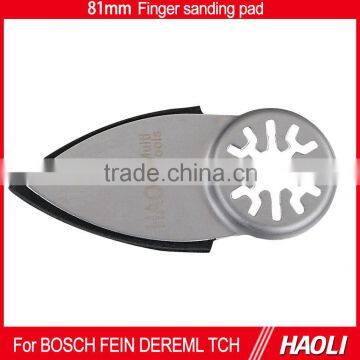 Finger sanding pad for oscillating tool power tool