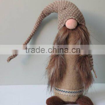 New linen style long fabric hat big nose soft plush toys wholesale