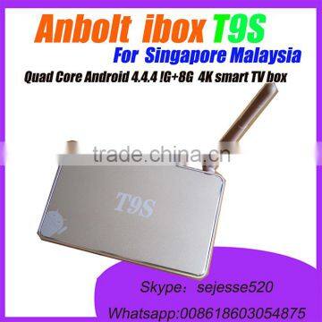 Anbolt T9S Anbolt ibox T9S quad core android 4.4 smart tv box 4.4K android iptv box