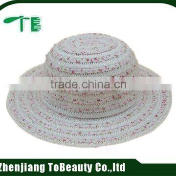 girls straw hat with flower decoration