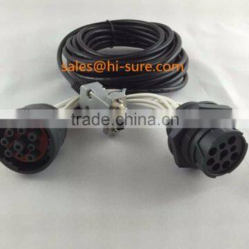 9 pin wire harness connector J1939S to HDB15 Connector & J1939P B022 split Y cable