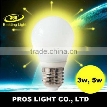 3 year warranty 5w e27 led bulb 360 degree