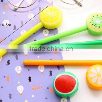 Best kids gifts DIY creative stationery kids personalized Novelty cartoon lollipop Ballpoint pen Lovely fruit shaped gell Pens