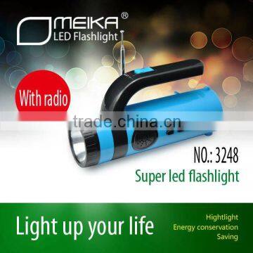 OMK-3248 LED Rechargeable Torch Flashlight with Radio