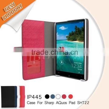 Top selling products in Alibaba leather tablet case for Sharp Aquos Pad SHT22