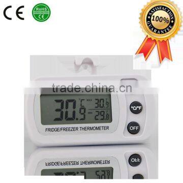 Plastic waterproof refrigerator freezer thermometer