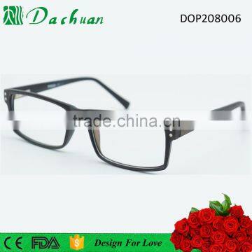 Old fashion fake acetate new design optical frames with wooden brushed