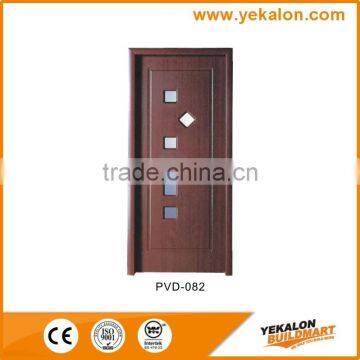 Yekalon Hot Sale MDF door Interior Door Flush series glass fir-wood in filling MDF door