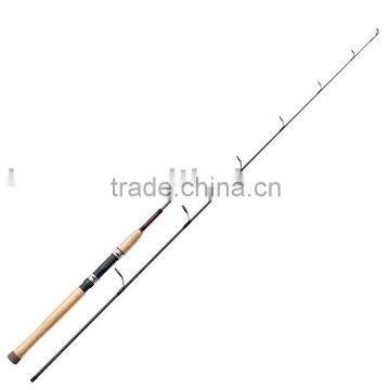 80%Carbon fast action 2 piece spinning fishing rod