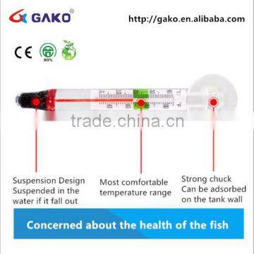 GAKO floating glass fish aquarium thermometer for fish farming tank