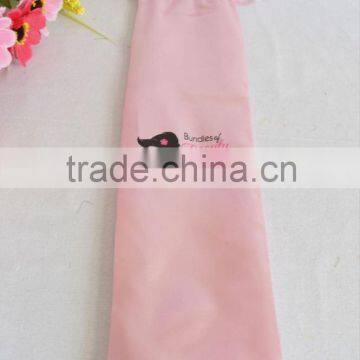 Wholesale Custom Printed Hair Extension Packaging Drawstring Satin Bag