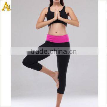 Best sell custom women's fold over yoga pants