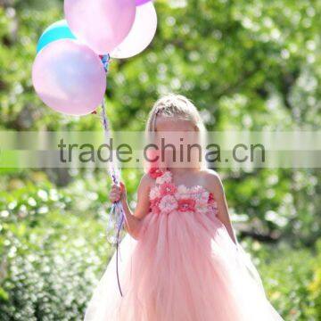 KE237 one shoulder pink lovely Tulle ball gowns for little girls,flower girl dress pattern