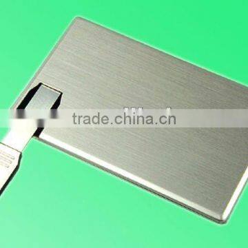 Hot sell metal business card usb flash drive with two side colour logo printing