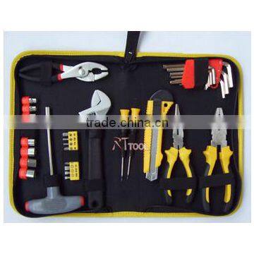 Family using 16pcs electricians tool kit set organizer bag