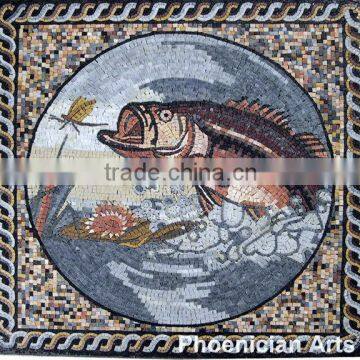 Produce fish mosaic tile pattern