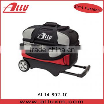 2014 Fashion bowling double bag with wheels