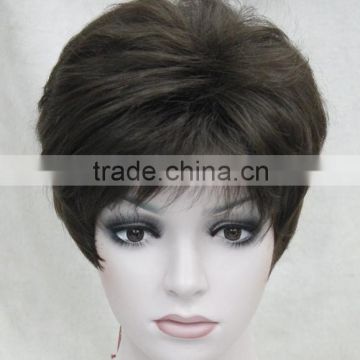 Excellent Dark Brown Short Straight Women ladies Natural Daily Wig N517