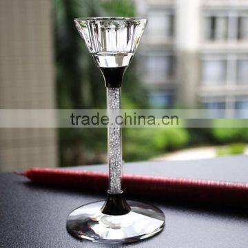 new fashion hot sale crystal candle stick set of 2