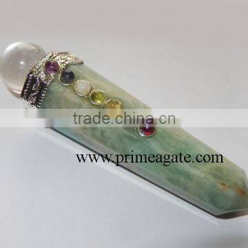 Green Aventurine Chakra Obelisk From Prime Agate Exports | Seven Chakra Crystal Healing Stick for Metaphysical healing