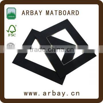 Cheapest black color picture frame precut single matboard in China