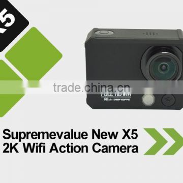 X5 Worldwide First 2K Wifi Action Camera With APP Share and Support Aerial