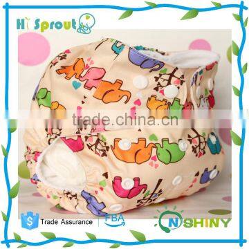 Animal Prints Functional Reusable Infant Cloth Diaper Nappy