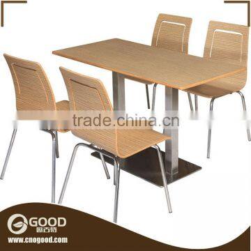 2014 Hot Sale Canteen/Restaurant Wood Tables and Chairs Set 005