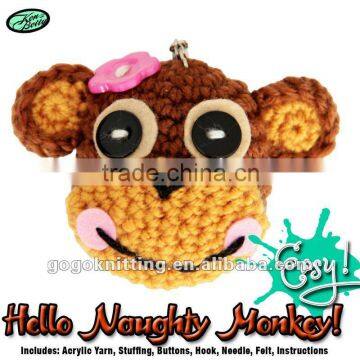 DIY naughty monkey crochet animal toy